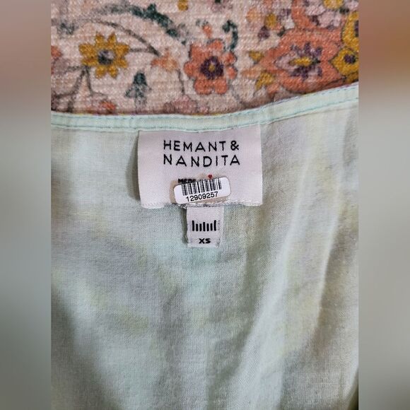 HEMANT & NANDITA SIZE XS / S Multi Floral Printed Maxi Bohemian Fairycore - Picture 5 of 9